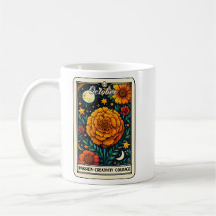 October Birth Month Flower Marigold Coffee Mug