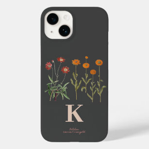 October Birth Month Flowers Monogrammed Case-Mate iPhone 14 Case