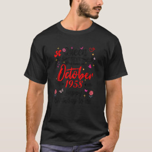 October Birthday A Queen Was Born in October 1958 T-Shirt
