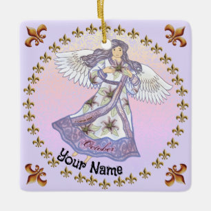 October Birthday Angel ornament