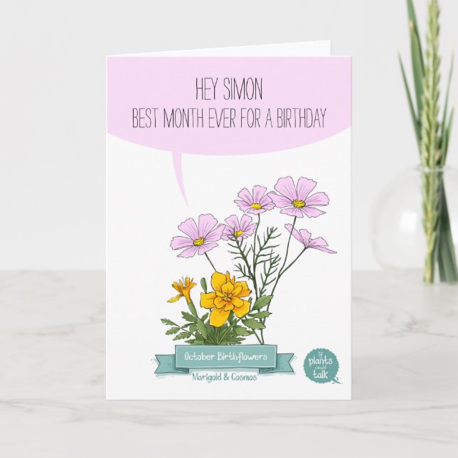 October Birthday card, born in the best month Card (Front)