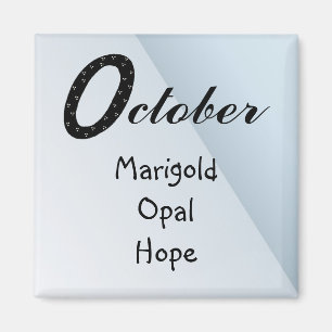 October Birthday Magnet