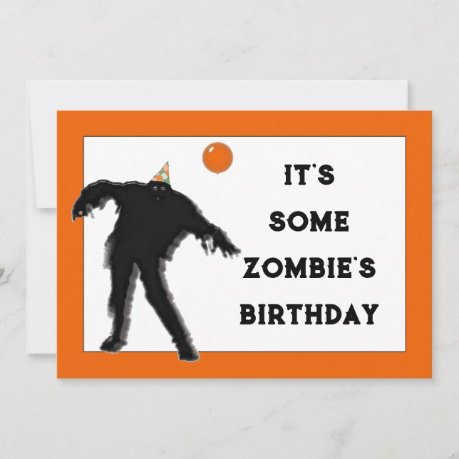 October birthday party invitation (Front)