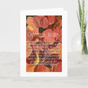 ***OCTOBER BIRTHDAY*** SPECAIL CARD JUST FOR "YOU"