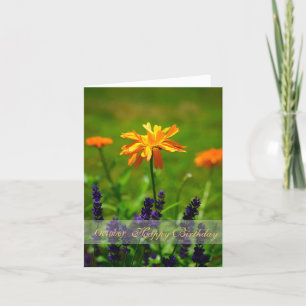 October Birthday Stunning Orange Marigolds Card