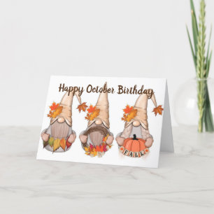 **OCTOBER BIRTHDAY WISHES** BEAUTIFUL AS FALL CARD