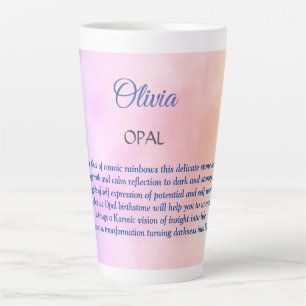 October Birthstone Opal design Latte Mug