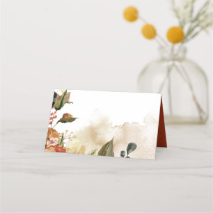October Blooms Place Cards