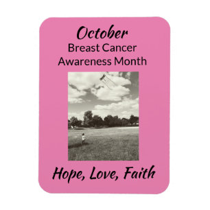 October Breast Cancer Awareness Month Support Love Magnet