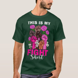 October Breast Cancer Warrior Support Pink Ribbon T-Shirt