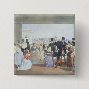 October Celebration in Rome, 1842 15 Cm Square Badge