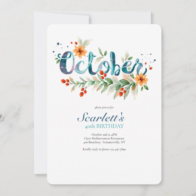 October Celebration Invitation (Front)
