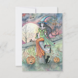 October Chill Halloween Postcard