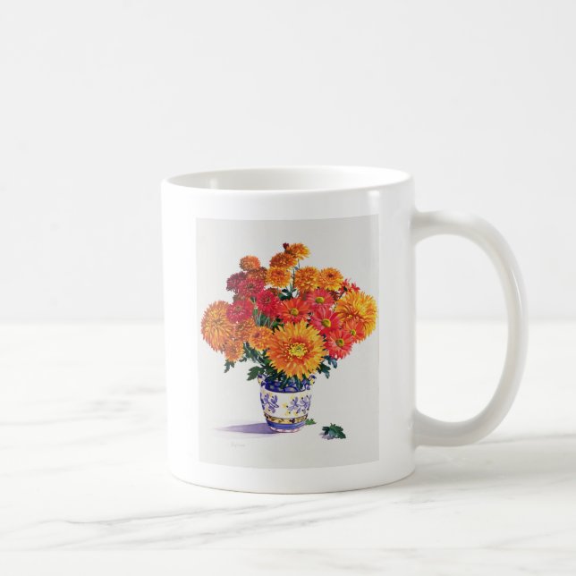 October Chrysanthemums Coffee Mug (Right)
