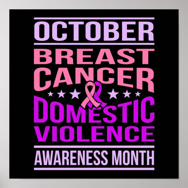 October Domestic Violence Awareness Month Support Poster (Front)