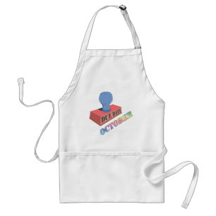 October Due Date Stamp Apron