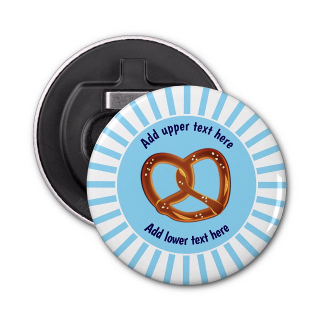 October Festival - Salty Pretzel Knot custom text Bottle Opener (Front)