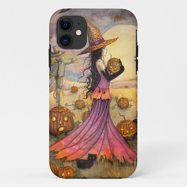 October Fields Halloween Witch iPhone 5 Cover (Back)
