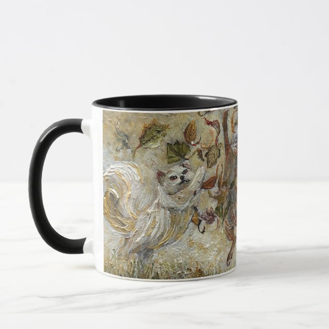 October Fun Whimsical Autumn Forest Animals  Mug (Left)
