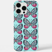 October Glasswing Teal Butterfly Pattern