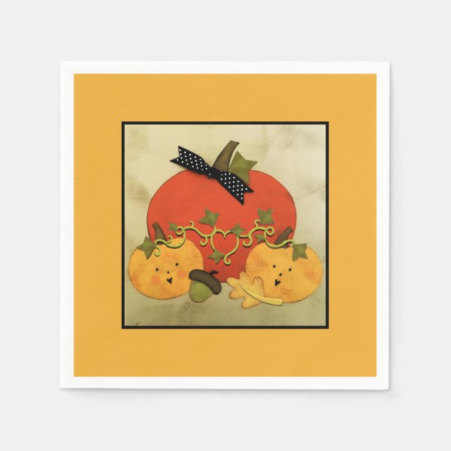 October Halloween Bridal Shower Napkin (Front)