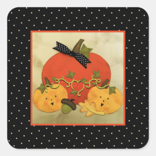 October Halloween Bridal Shower Square Sticker
