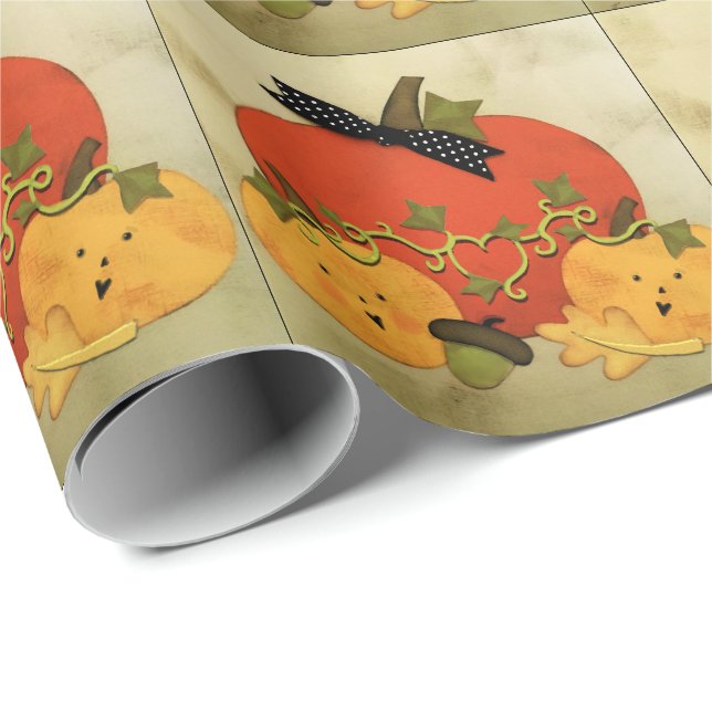 October Halloween Bridal Shower Wrapping Paper (Roll Corner)