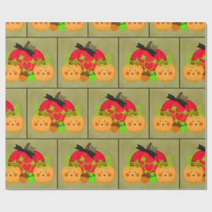 October Halloween Bridal Shower Wrapping Paper