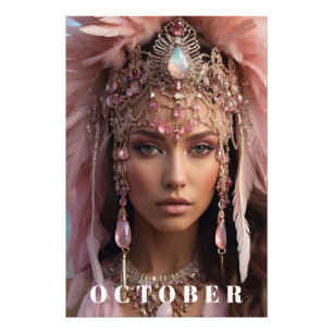 *~ OCTOBER Headdress TOURMALINE  OPAL AP53 Photo Print
