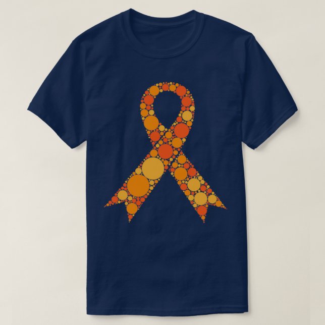 October Is ADHD Awareness Neurodiversity Orange Po T-Shirt (Design Front)