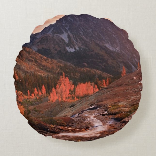 October Light on Headlight Basin Round Cushion (Front)