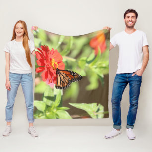 October Monarch Fleece Blanket