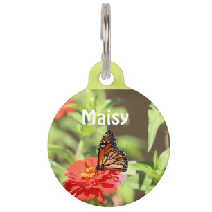 October Monarch Pet Tag