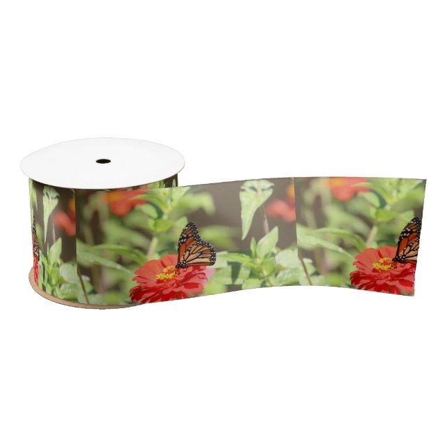 October Monarch   Satin Ribbon (Spool)