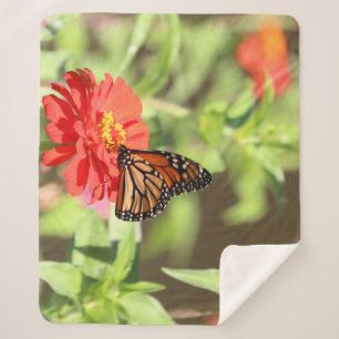 October Monarch  Sherpa Blanket