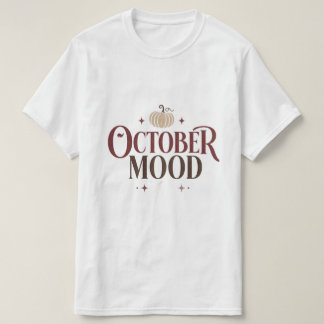 October Mood Vintage Pumpkin Halloween Design T-Shirt