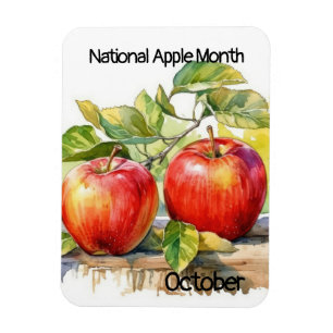 October National Apple Month Magnet