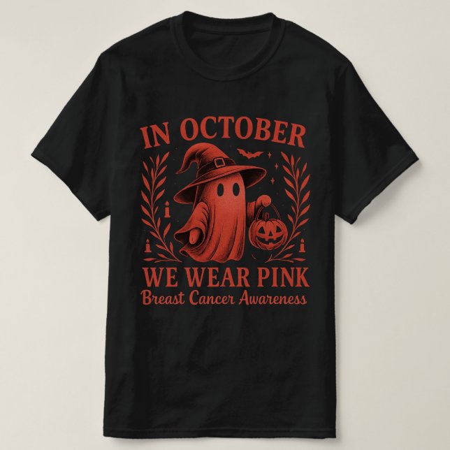 October Pink Ghost Tee (Design Front)