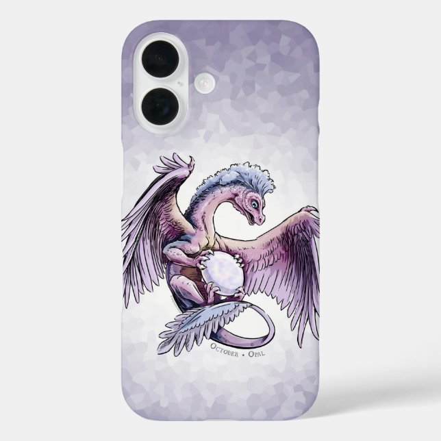 October’s Birthstone Dragon: Opal Case-Mate iPhone Case (Back)