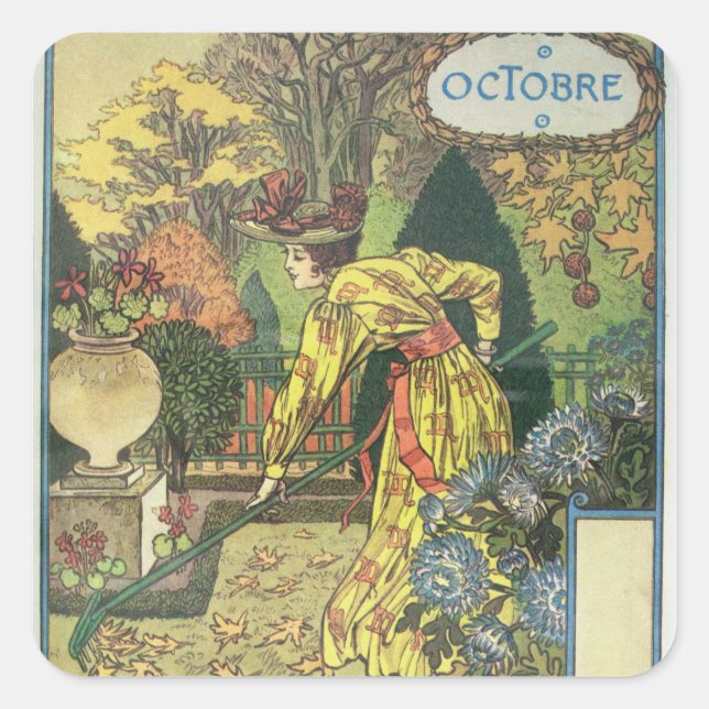 October Square Sticker (Front)