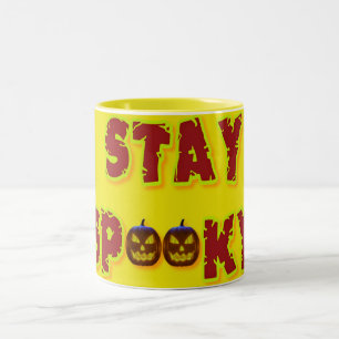 october vibes Two-Tone coffee mug