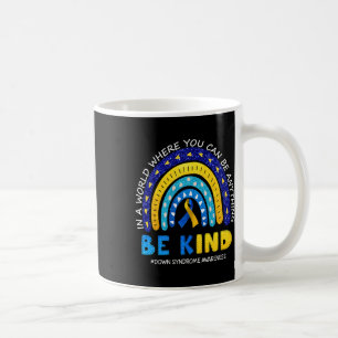 October We Wear Blue And Yellow Down Syndrome Awar Coffee Mug