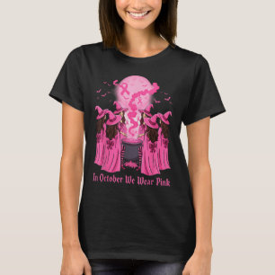 October We Wear Nk Witch Halloween Breast Cancer A T-Shirt