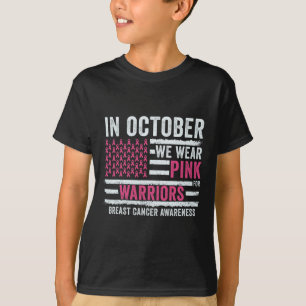 October We Wear Pink Breast Cancer Awareness Month T-Shirt