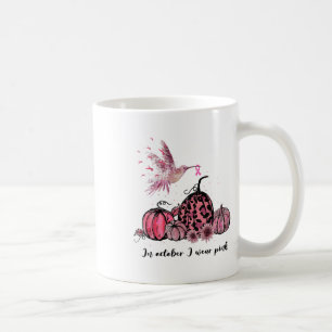 October We Wear Pink Hummingbird Breast Cancer Awa Coffee Mug