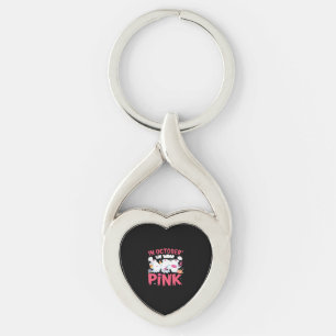 October We Wear Pink Nurse Breast Cancer Awareness Key Ring