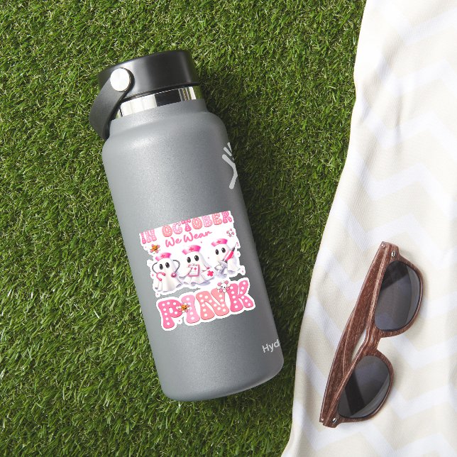 October Wear Pink Boo Nurse Halloween Costumes Wom (HydroFlask Insitu)