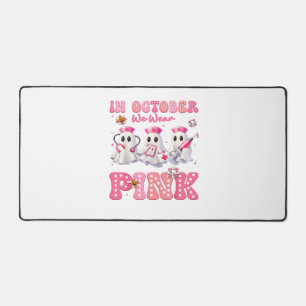 October Wear Pink Boo Nurse Halloween Costumes Wom Desk Mat