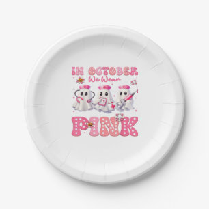 October Wear Pink Boo Nurse Halloween Costumes Wom Paper Plate