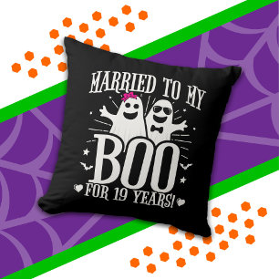 October Wedding Anniversary Funny 19th Anniversary Cushion